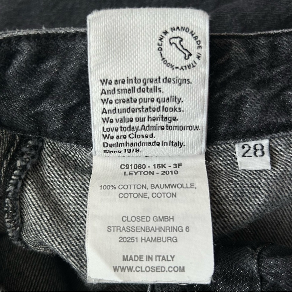 Closed Leyton Ultra High-Rise Cropped Wide-Leg Carpenter Jeans Gray Grey Sz 28 - Picture 16 of 16